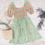 Floral Boho Dress with Ruched Details