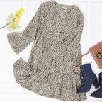 Polka-Dot Long-Sleeve Dress