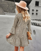 Polka-Dot Long-Sleeve Dress