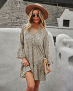 Polka-Dot Long-Sleeve Dress