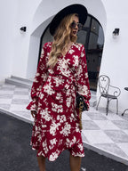 Floral Wrap-Style Dress