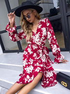 Floral Wrap-Style Dress