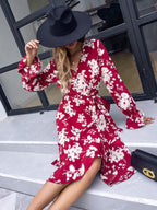 Floral Wrap-Style Dress