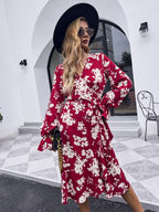 Floral Wrap-Style Dress
