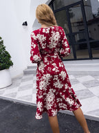 Floral Wrap-Style Dress