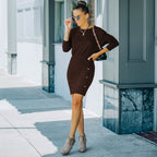 Bodycon Dress with Button Details
