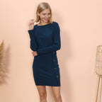 Bodycon Dress with Button Details