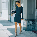 Bodycon Dress with Button Details