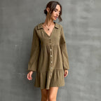 Collared Tiered Dress