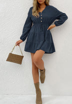 Tiered Dress with a Waist Tie