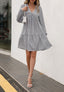 Printed V-Neck Tiered Dress