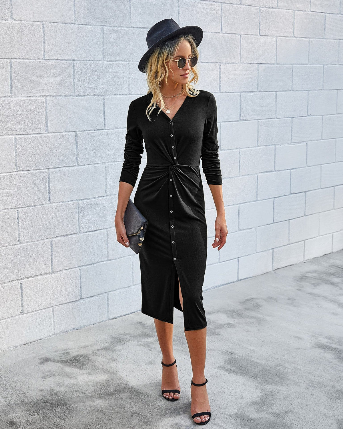 Bodycon Twist-Detail Dress