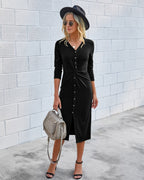 Bodycon Twist-Detail Dress