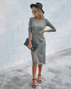 Bodycon Twist-Detail Dress