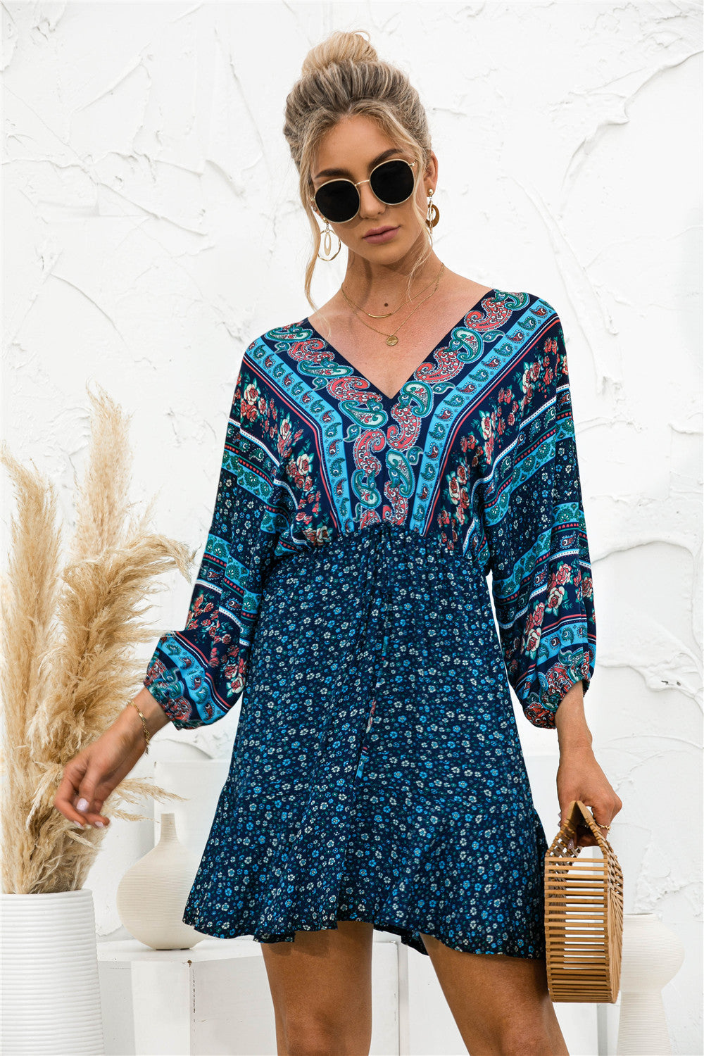 Boho Dress with Ruffle Details