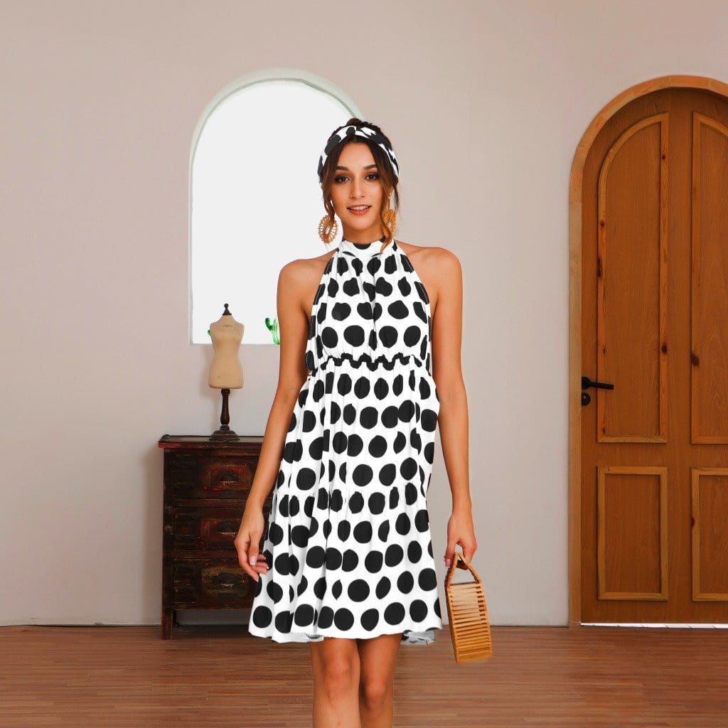 Halterneck Dress with an Open Back