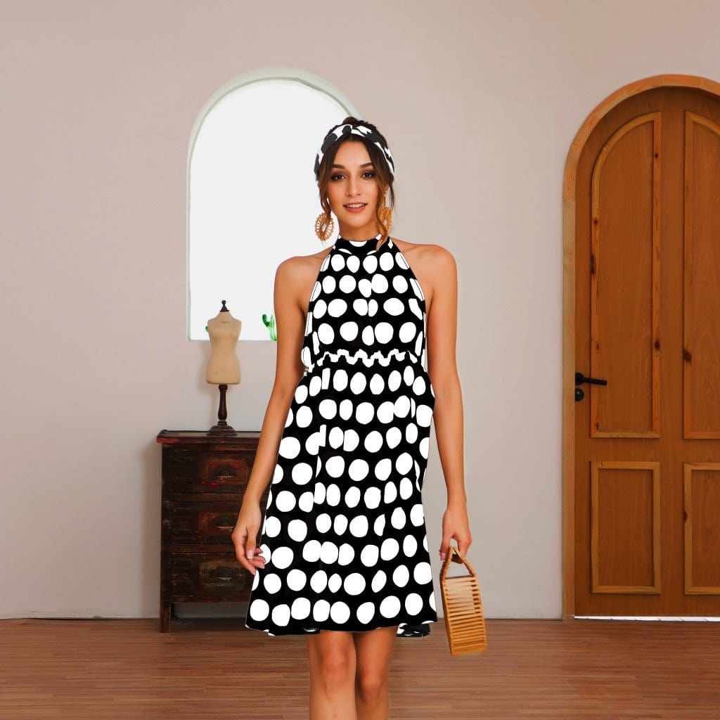 Halterneck Dress with an Open Back