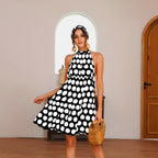 Halterneck Dress with an Open Back