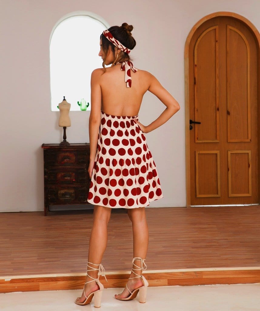 Halterneck Dress with an Open Back