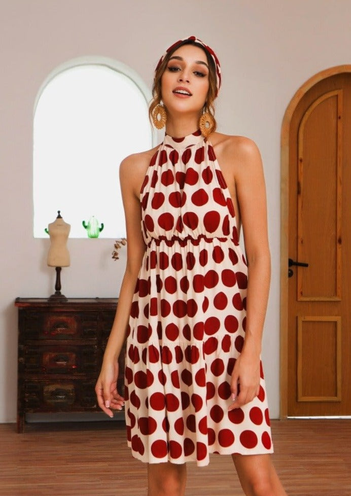 Halterneck Dress with an Open Back
