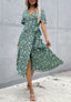 Printed Wrap-Style Dress