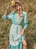 Boho Dress with a V-Neck