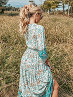 Boho Dress with a V-Neck