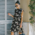 Floral Ruffled Retro Dress