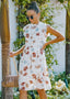 Floral Ruffled Retro Dress