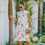Floral Ruffled Retro Dress