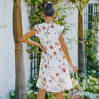 Floral Ruffled Retro Dress