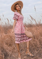 Boho Dress with a Waist Tie