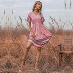 Boho Dress with a Waist Tie