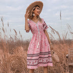 Boho Dress with a Waist Tie