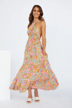 Floral Halterneck Maxi Dress