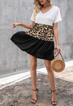 Colorblock V-Neck Dress