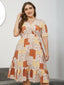 Printed Paneled Dress