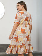 Printed Paneled Dress