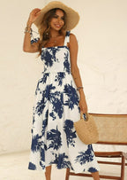 Printed Tie-Strap Dress