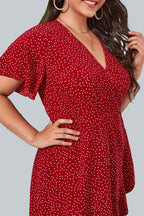 Polka-Dot Dress with Ruffle Details