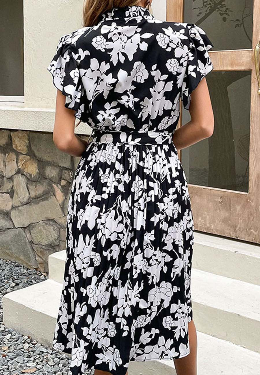 Ruffled Floral Dress