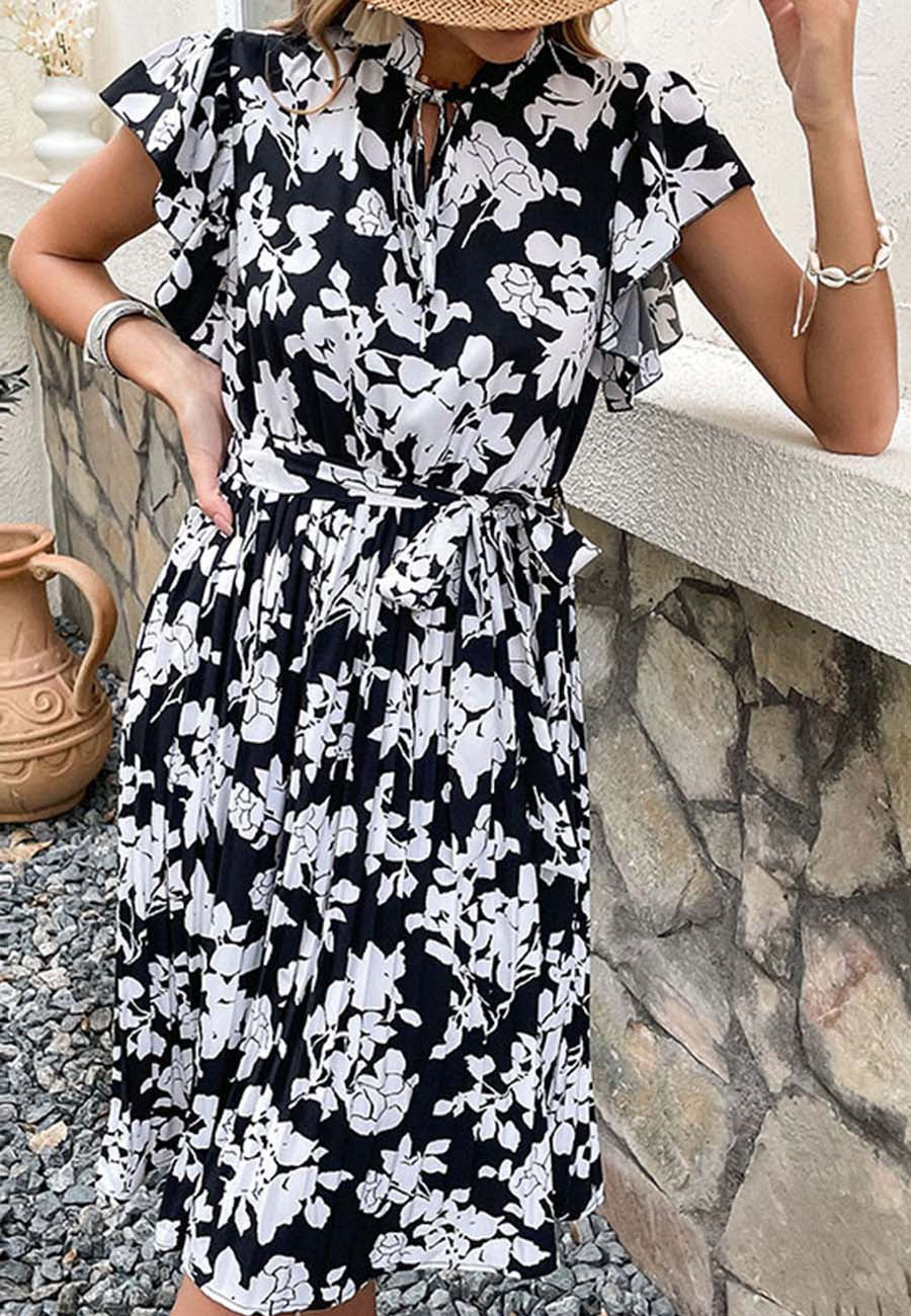 Ruffled Floral Dress