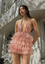 Open-Back Halterneck Mini Dress