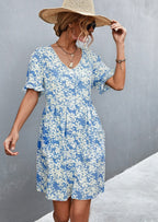 Floral Dress with a Button Front
