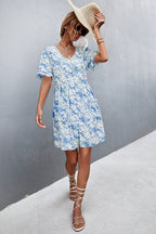Floral Dress with a Button Front