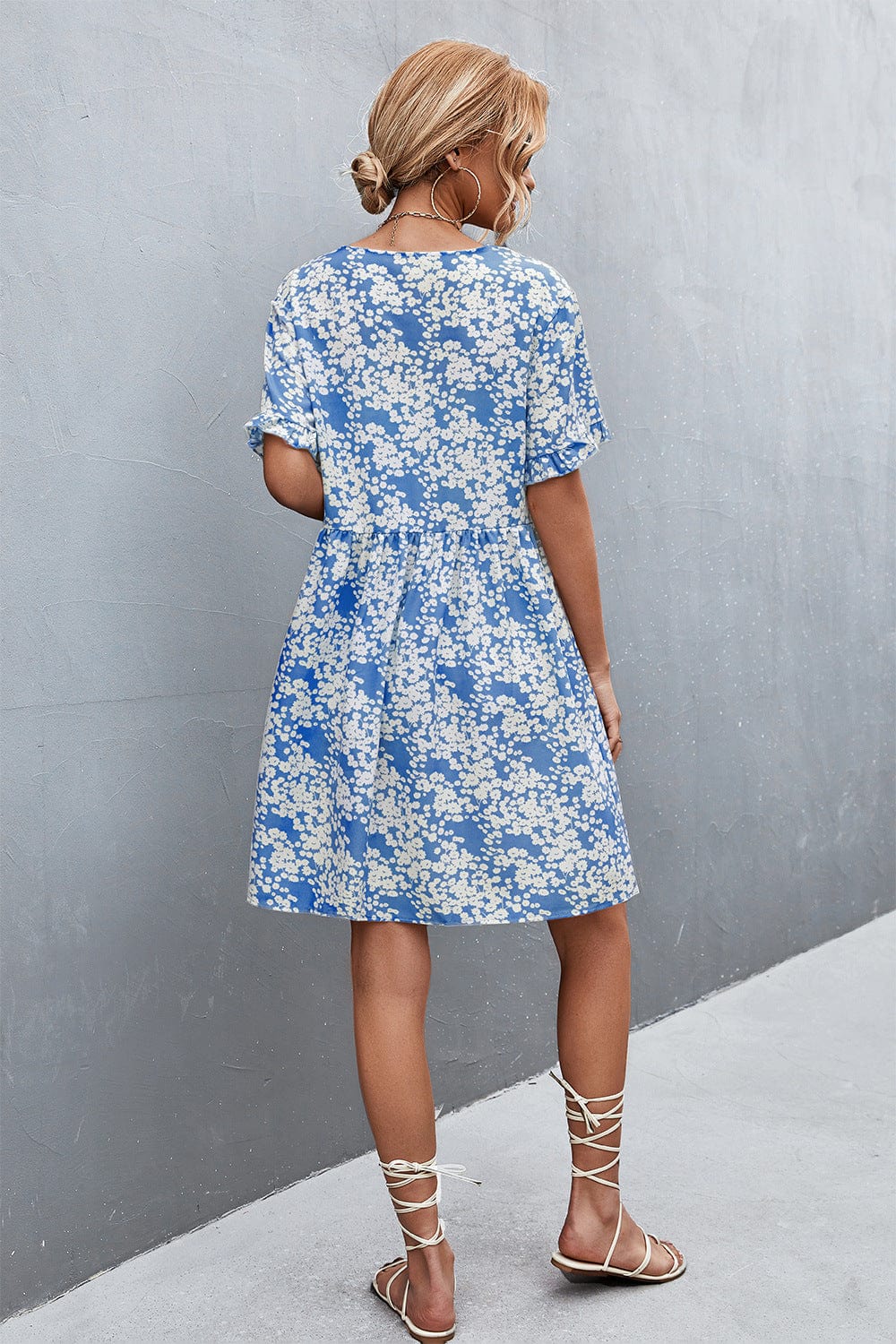 Floral Dress with a Button Front