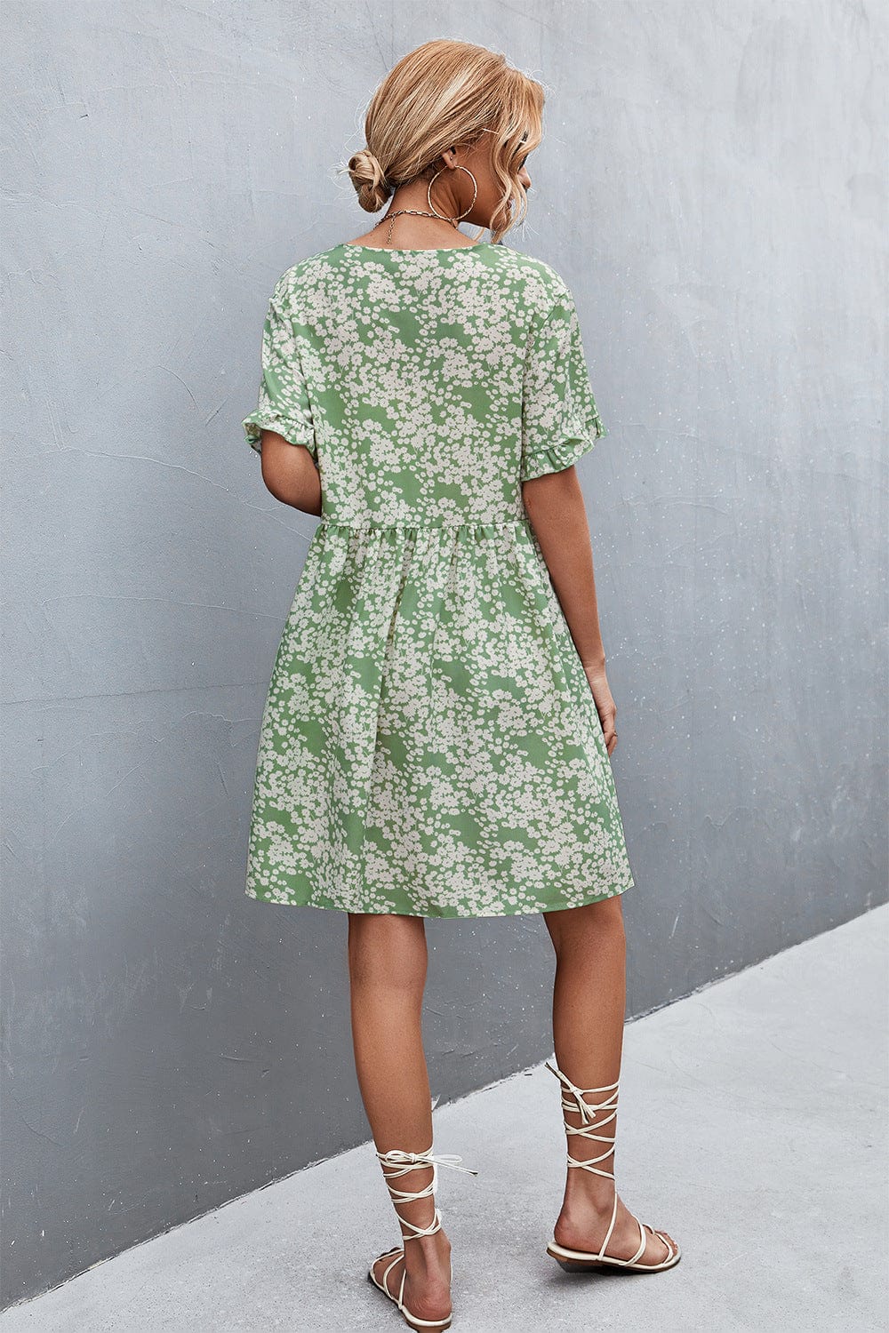 Floral Dress with a Button Front