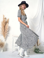 Puff-Sleeve Wrap-Style Dress