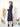 Polka-Dot Contrast-Detail Dress with a V-Neck Secondary image
