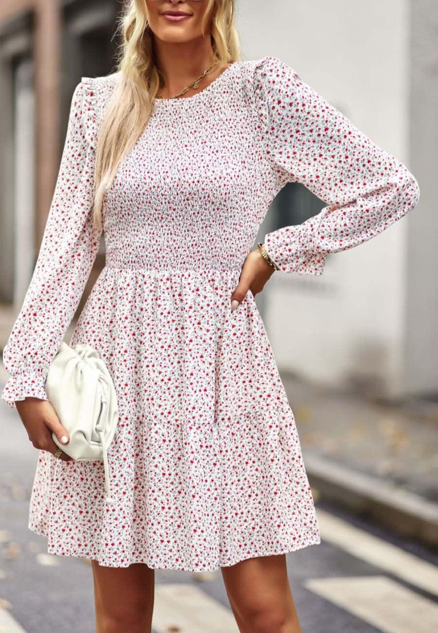 Floral Smocked Long Dress